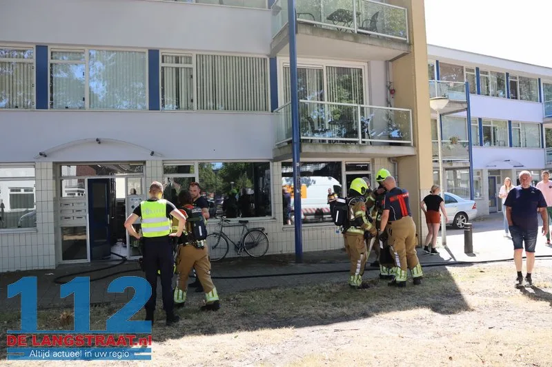 Keukenbrand in flat Van Wielesteinstraat Waalwijk: woningen ontruimd door hevige rookontwikkeling 112 De Langstraat