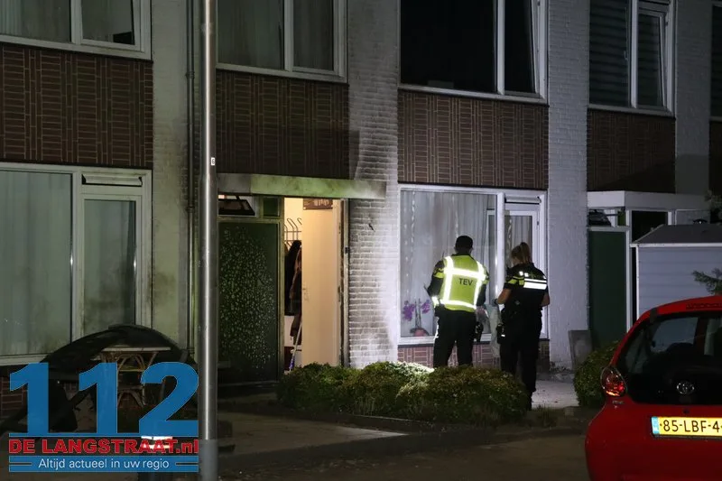 Explosief gaat in bij voordeur woning Drunen, muren zwartgeblakerd 112 De Langstraat