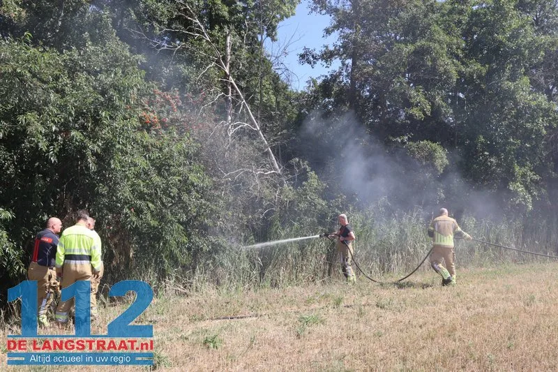 Snelle inzet van brandweer voorkomt grote bosbrand aan Mannenbeemdweg Waalwijk 112 De Langstraat