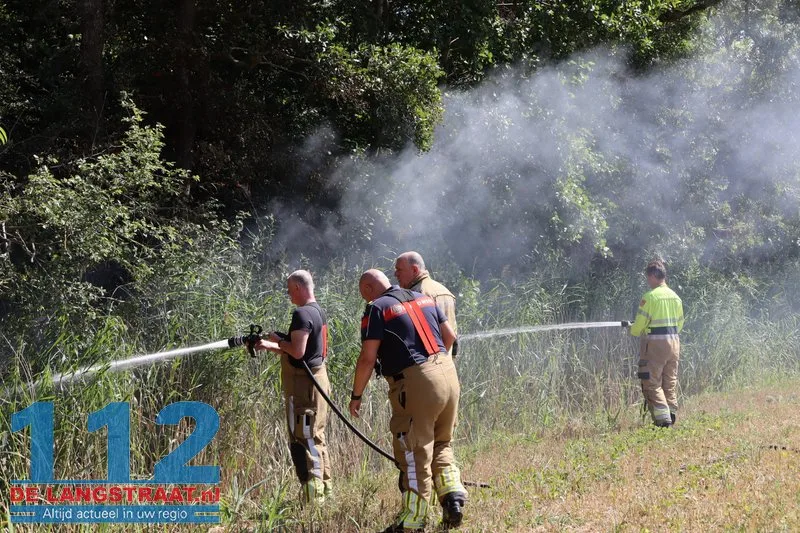 Snelle inzet van brandweer voorkomt grote bosbrand aan Mannenbeemdweg Waalwijk 112 De Langstraat