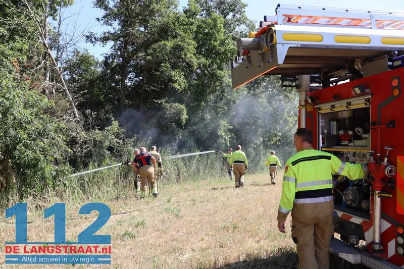 Snelle inzet van brandweer voorkomt grote bosbrand aan Mannenbeemdweg Waalwijk 112 De Langstraat