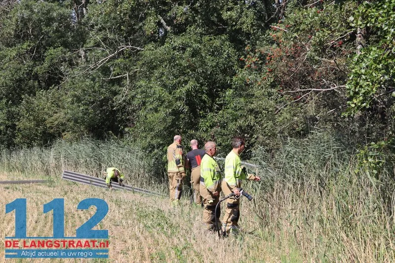 Snelle inzet van brandweer voorkomt grote bosbrand aan Mannenbeemdweg Waalwijk 112 De Langstraat