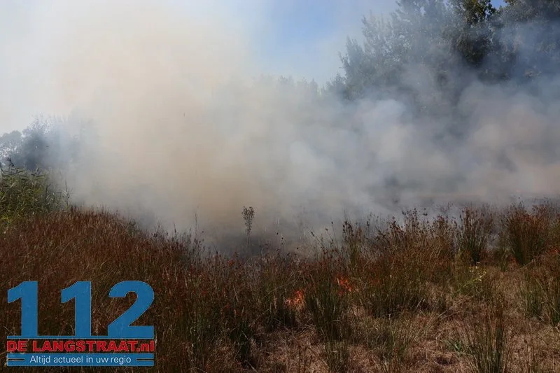 Felle natuurbrand in bosgebied Kruisvaart Sprang-Capelle 112 De Langstraat