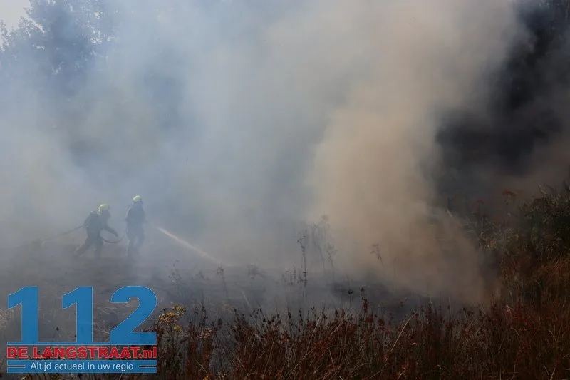 Felle natuurbrand in bosgebied Kruisvaart Sprang-Capelle 112 De Langstraat