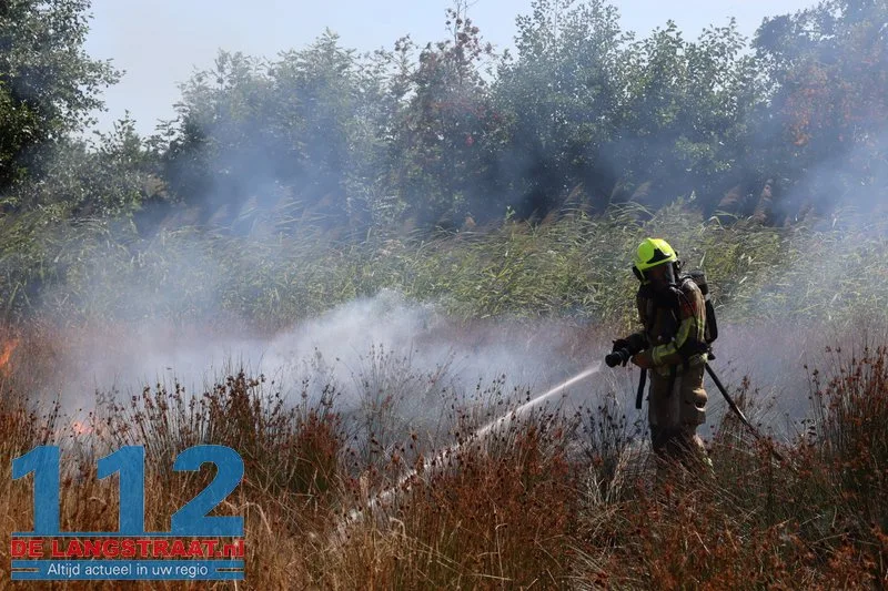 Felle natuurbrand in bosgebied Kruisvaart Sprang-Capelle 112 De Langstraat