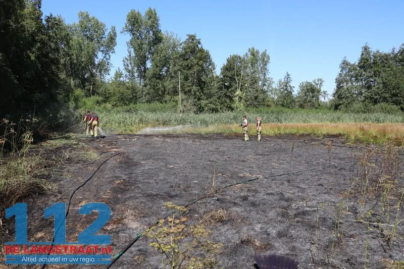 Felle natuurbrand in bosgebied Kruisvaart Sprang-Capelle 112 De Langstraat