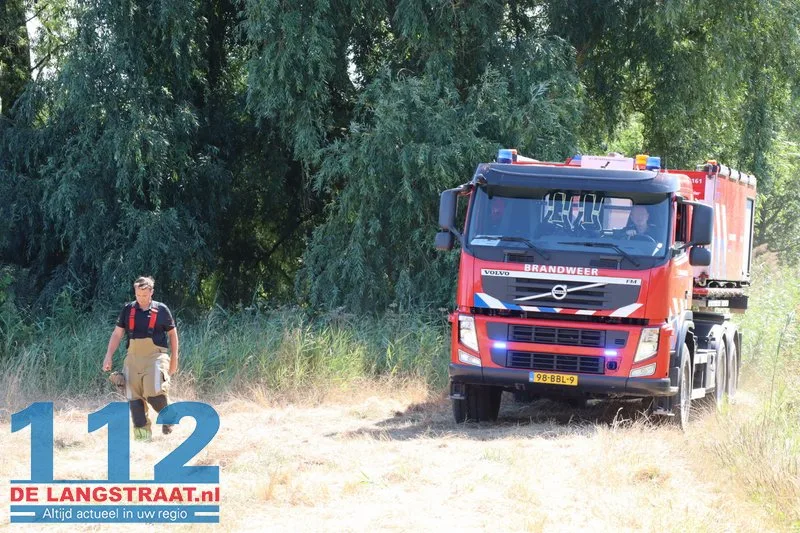 Felle natuurbrand in bosgebied Kruisvaart Sprang-Capelle 112 De Langstraat