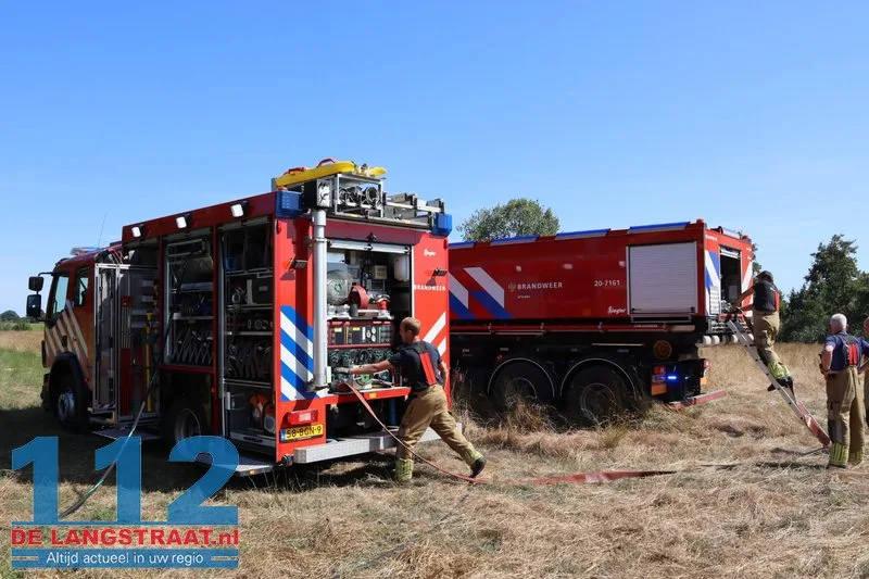 Felle natuurbrand in bosgebied Kruisvaart Sprang-Capelle 112 De Langstraat