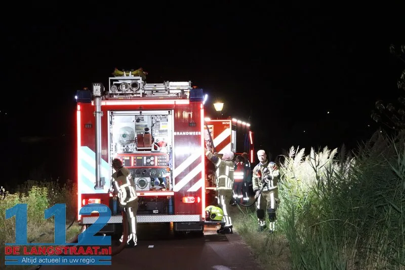 Metershoge vlammen bij bermbranden langs Gaardpad: Politie gaat uit van brandstichting 112 De Langstraat