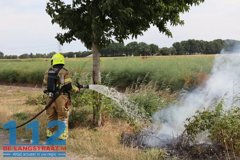 Bermbrand snel geblust in buitengebied van ’s Gravenmoer 112 De Langstraat