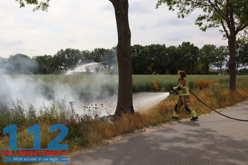 Bermbrand snel geblust in buitengebied van ’s Gravenmoer 112 De Langstraat