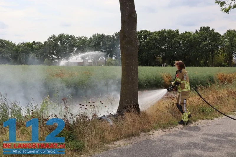 Bermbrand snel geblust in buitengebied van ’s Gravenmoer 112 De Langstraat