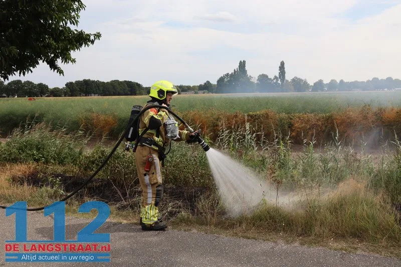 Bermbrand snel geblust in buitengebied van ’s Gravenmoer 112 De Langstraat