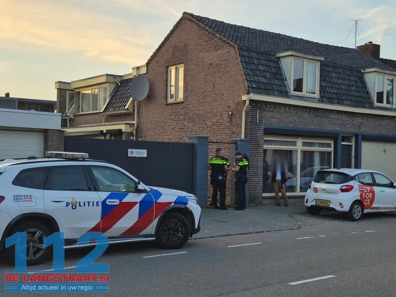 Meerdere politie-eenheden bij woning aan Marktstraat in Kaatsheuvel 112 De Langstraat