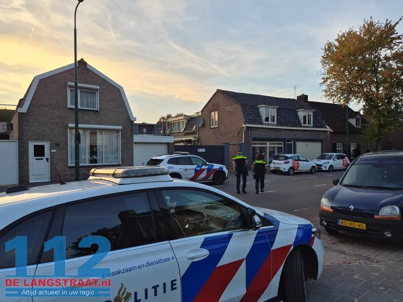 Meerdere politie-eenheden bij woning aan Marktstraat in Kaatsheuvel 112 De Langstraat