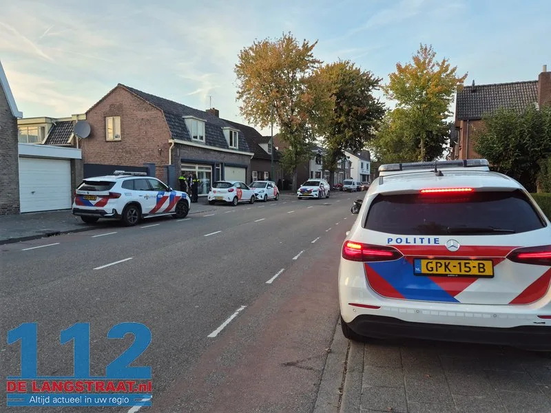 Meerdere politie-eenheden bij woning aan Marktstraat in Kaatsheuvel 112 De Langstraat