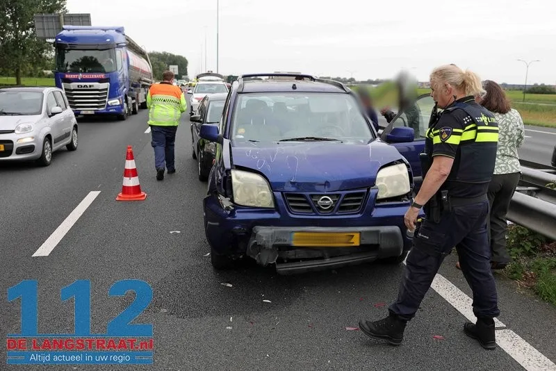 Kettingbotsing in spitsfile op A59 zorgt voor flinke vertraging richting Drunen 112 De Langstraat
