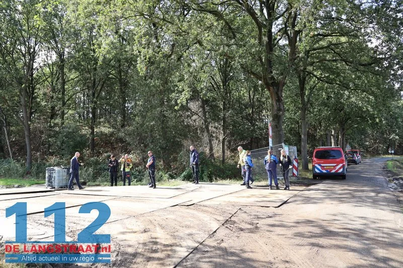 IBC met bitumen aangetroffen langs Veldstraat in Kaatsheuvel 112 De Langstraat