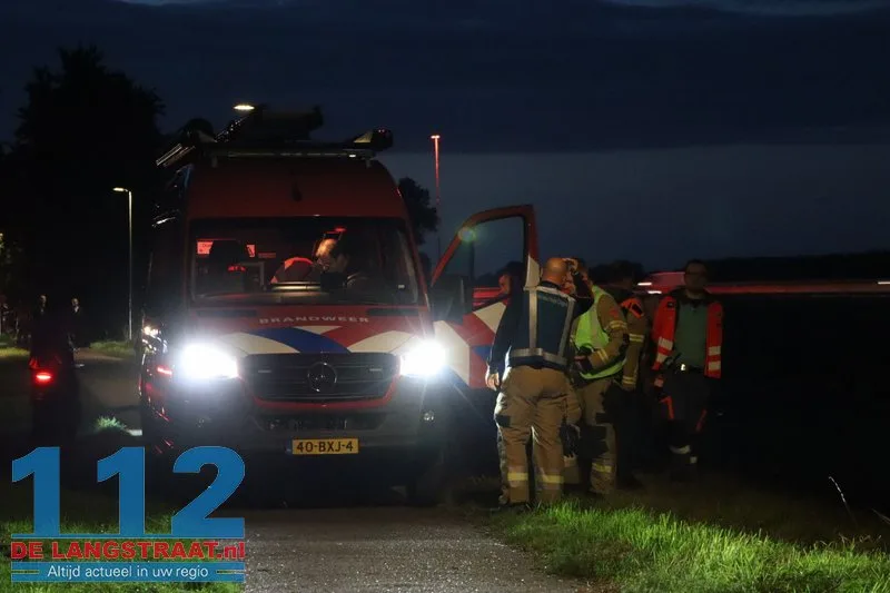 Grote zoekactie bij Westelijke Niedijk na vondst achtergelaten tas langs de sloot Waalwijk 112 De Langstraat