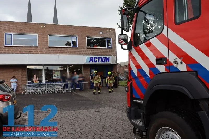 Brandje bij Action in Kaatsheuvel veroorzaakt door accu van alarmsysteem 112 De Langstraat