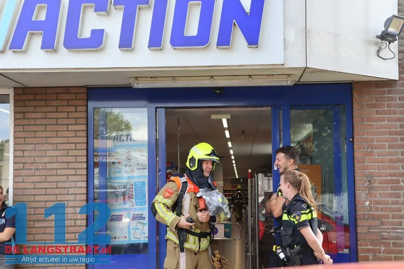 Brandje bij Action in Kaatsheuvel veroorzaakt door accu van alarmsysteem 112 De Langstraat