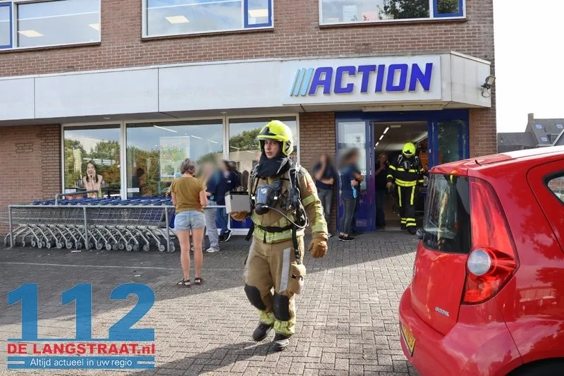 Brandje bij Action in Kaatsheuvel veroorzaakt door accu van alarmsysteem 112 De Langstraat