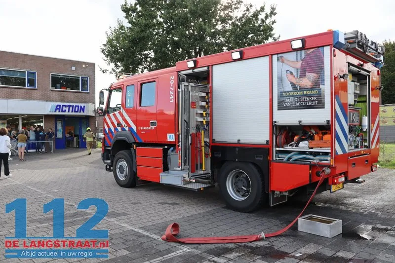 Brandje bij Action in Kaatsheuvel veroorzaakt door accu van alarmsysteem 112 De Langstraat