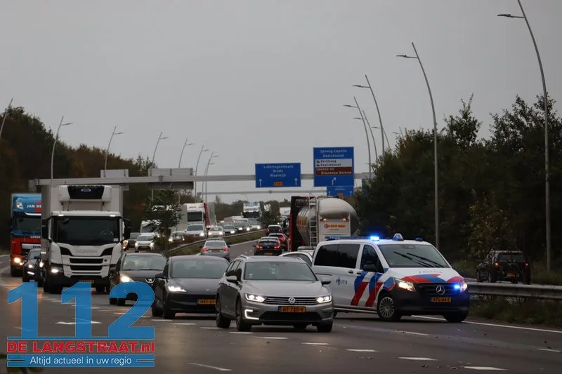Aanrijding tussen personenauto en vrachtwagen op Midden-Brabantweg Kaatsheuvel 112 De Langstraat