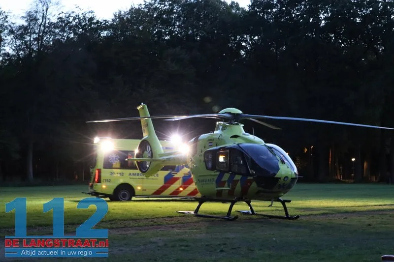 Traumahelikopter ingezet voor medisch noodgeval bij jong kindje in Loon op Zand 112 De Langstraat