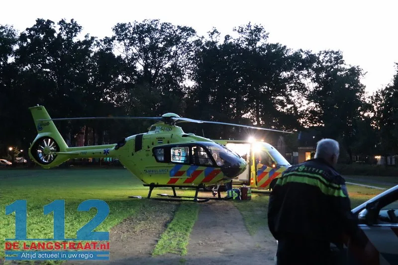 Traumahelikopter ingezet voor medisch noodgeval bij jong kindje in Loon op Zand 112 De Langstraat